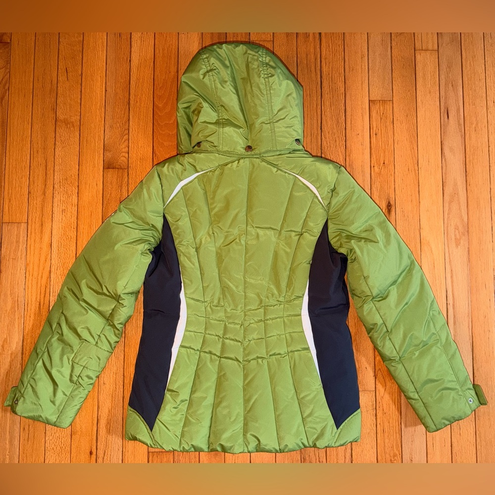 Women’s ZeroXposur  Winter Green black Hooded Puffer Jacket sz Medium poly down - Picture 9 of 9